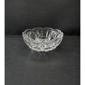 Antique American Brilliant Period hand Cut Glass hobstar Starburst bowl